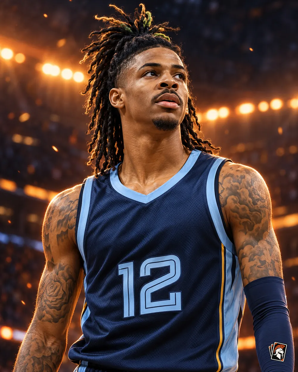 Ja Morant Sports Card Warriors illustration